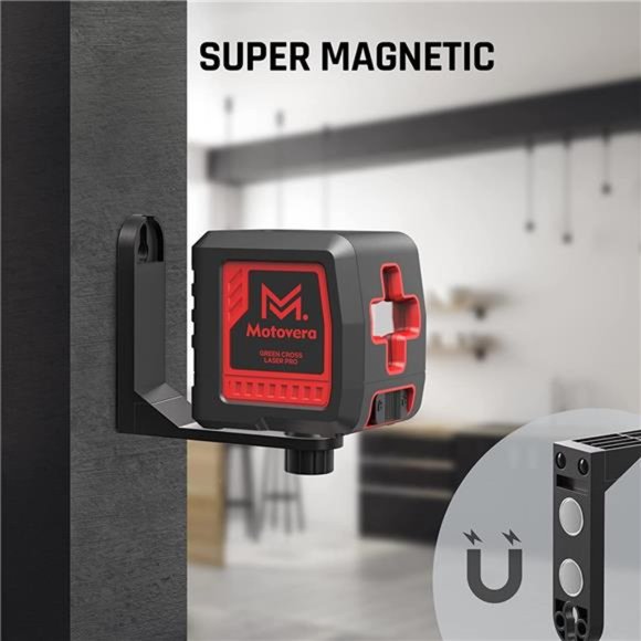 Self Leveling Laser Level,Motovera 100ftLaser Level Selfleveling Green CrossLine - Picture 2 of 6